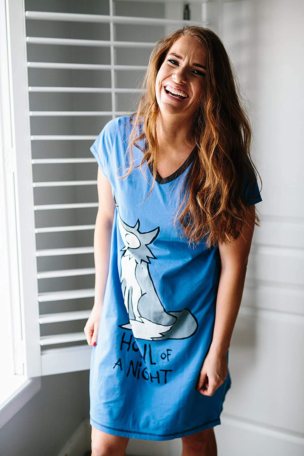 Lazy One V-Neck Nightshirts for Women, Animal Designs Apparel & Accessories > Clothing > Sleepwear & Loungewear > Nightgowns Kylie Max   