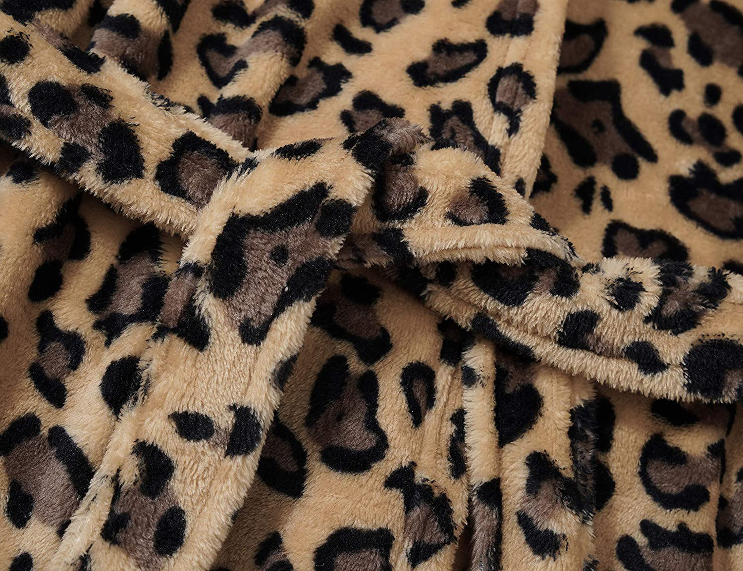 Leopard Cat Robe for Girls Fleece Toddler Kids Teen Hooded Bathrobe Size 4T - 18 Apparel & Accessories > Clothing > Sleepwear & Loungewear > Robes Kylie Max   