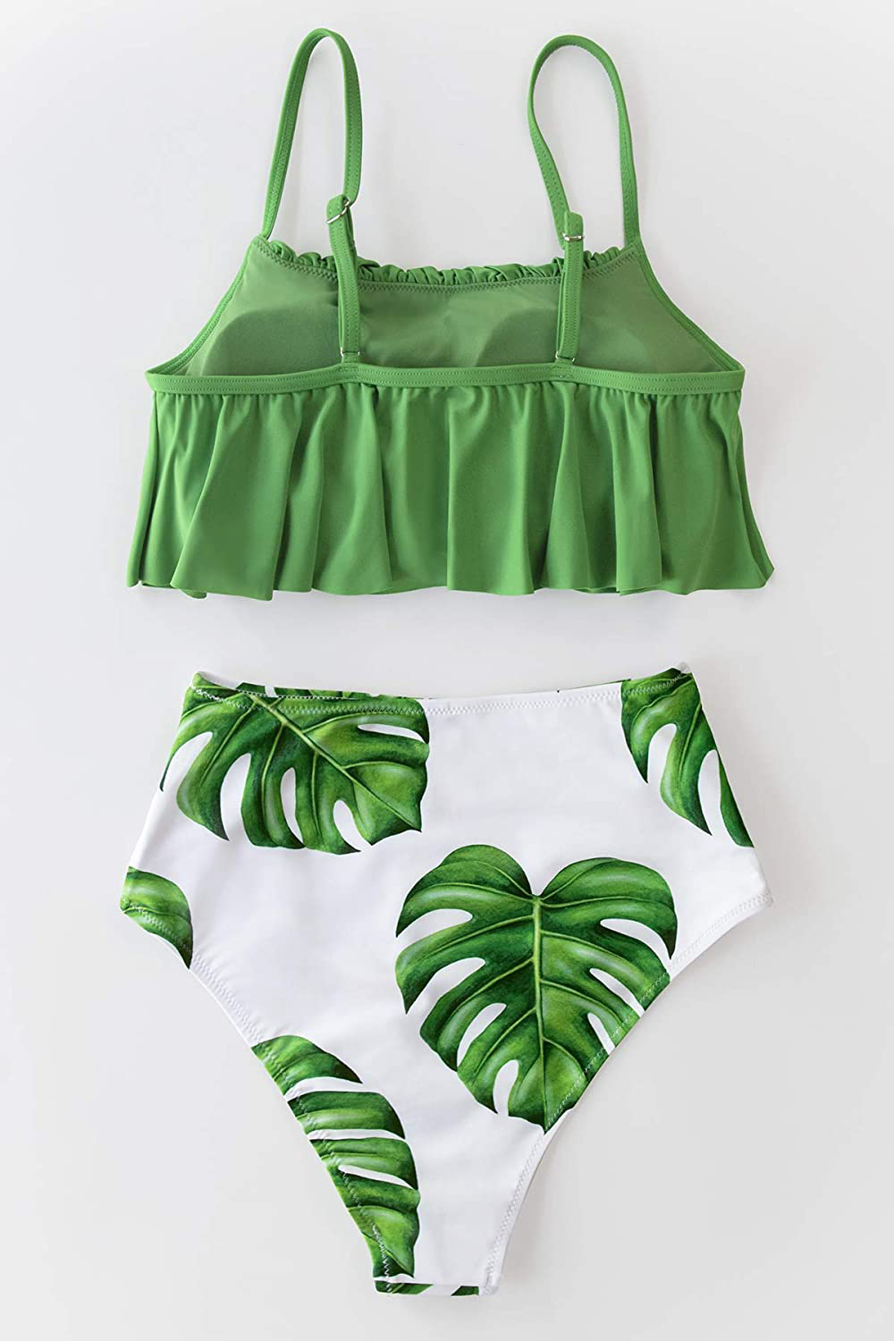 CUPSHE Women's High Waisted Falbala Bikini Set Apparel & Accessories > Clothing > Swimwear KYLIE MAX   
