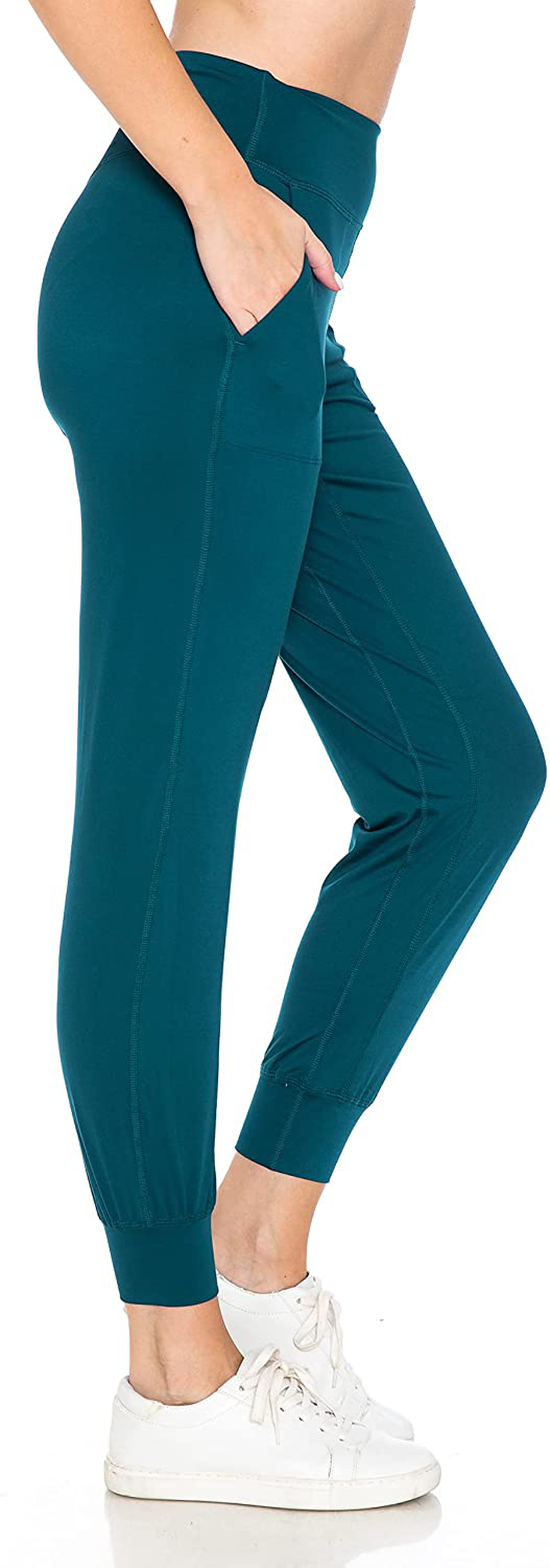 Leggings Depot Women'S Printed Solid Activewear Jogger Track Cuff Sweatpants Apparel & Accessories > Clothing > Activewear Kylie Max   