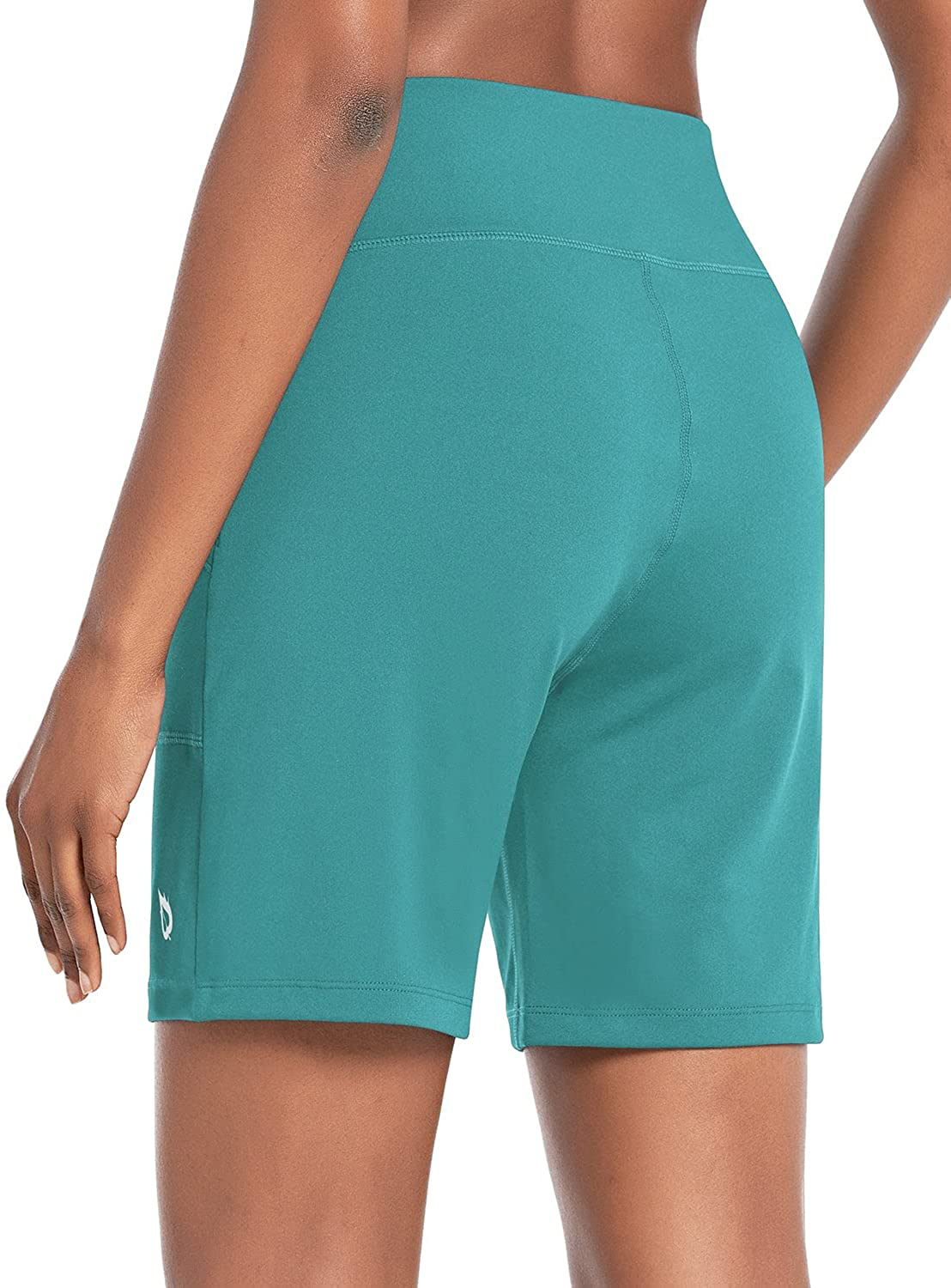 BALEAF Women'S 7" Athletic Long Shorts High Waisted Running Bermuda Shorts with Pockets Apparel & Accessories > Clothing > Shorts Kylie Max   