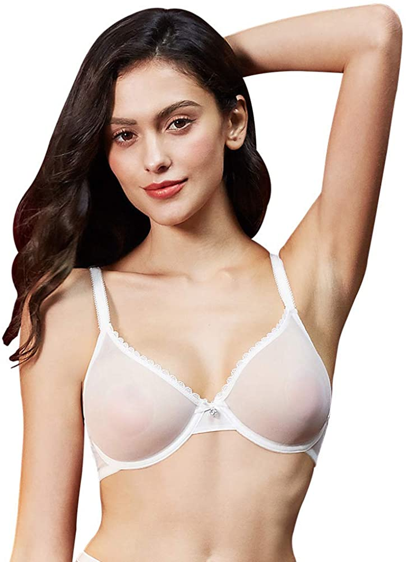 Varsbaby Women See-Through Lace Push up Transparent Everyday Bra Apparel & Accessories > Clothing > Underwear & Socks > Lingerie Varsbaby   