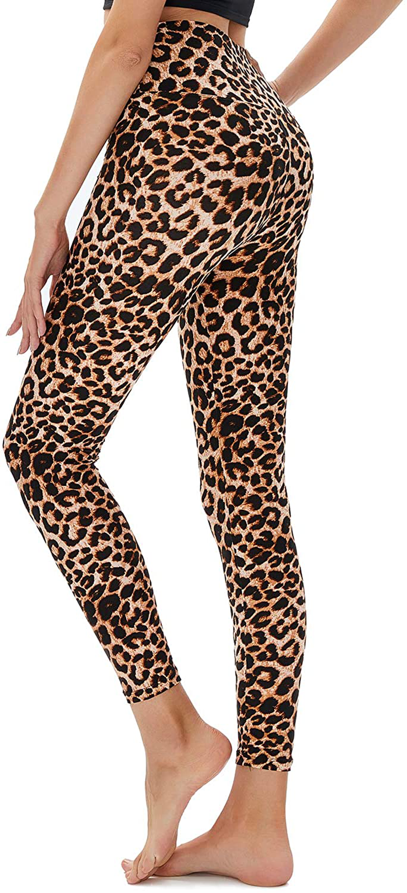 TNNZEET High Waisted Pattern Leggings for Women - Buttery Soft Tummy Control Printed Pants for Workout Yoga Apparel & Accessories > Clothing > Activewear TNNZEET A-leopard/ Cheetah Large-X-Large 
