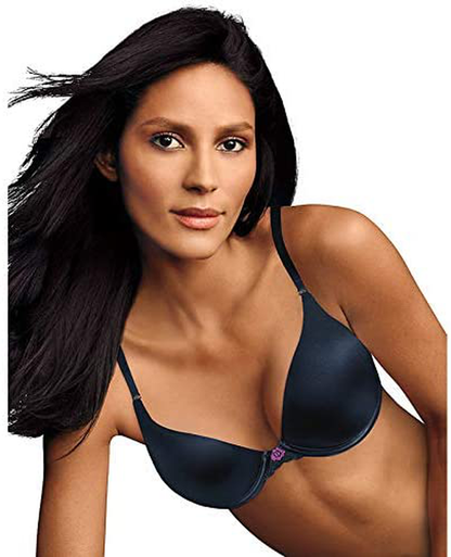 Maidenform Women's Natural Boost Demi Bra 09428 Apparel & Accessories > Clothing > Underwear & Socks > Bras Maidenform Navy W/ Magenta Quartz 36A 