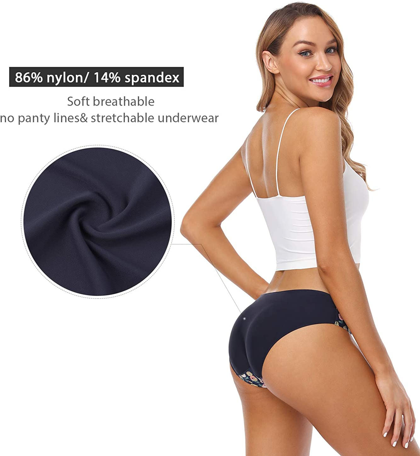 Wealurre Seamless Underwear Invisible Bikini No Show Nylon Spandex Women Panties Apparel & Accessories > Clothing > Underwear & Socks > Underwear Wealurre   