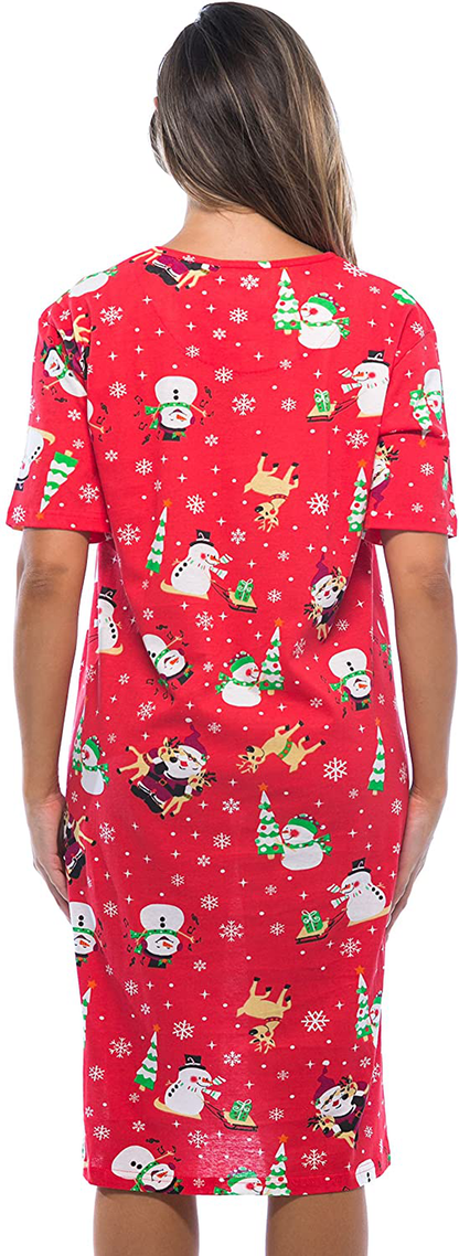 Just Love Short Sleeve Nightgown Holiday Sleepwear Apparel & Accessories > Clothing > Sleepwear & Loungewear > Nightgowns Kylie Max   