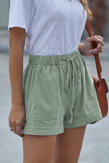 Dokotoo Womens Comfy Drawstring Casual Elastic Waist Pocketed Shorts Apparel & Accessories > Clothing > Shorts Kylie Max   