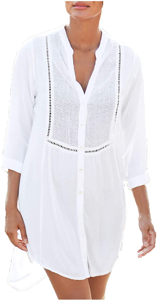 Wander Agio Beach Swimsuit for Women Sleeve Coverups Bikini Cover Up Apparel & Accessories > Clothing > Swimwear Kylie Max   