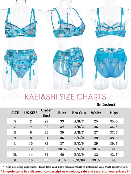 Kaei&Shi Camo Mesh Sheer,Underwire Satin Bow,High Waisted Belt,Garter Lingerie Set Apparel & Accessories > Clothing > Underwear & Socks > Lingerie Kaei&Shi   