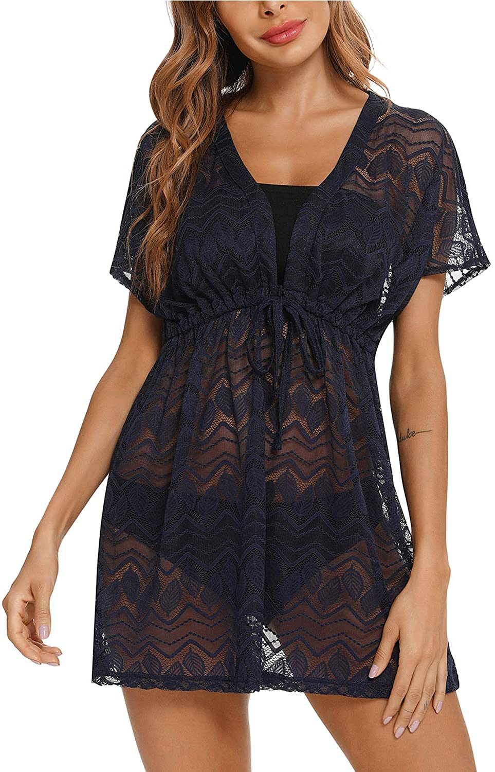 EISHOPEER Women'S Bathing Suit Cover Ups Sexy Swimwear Lace Beach Bikini Cover-Ups Apparel & Accessories > Clothing > Swimwear Kylie Max   