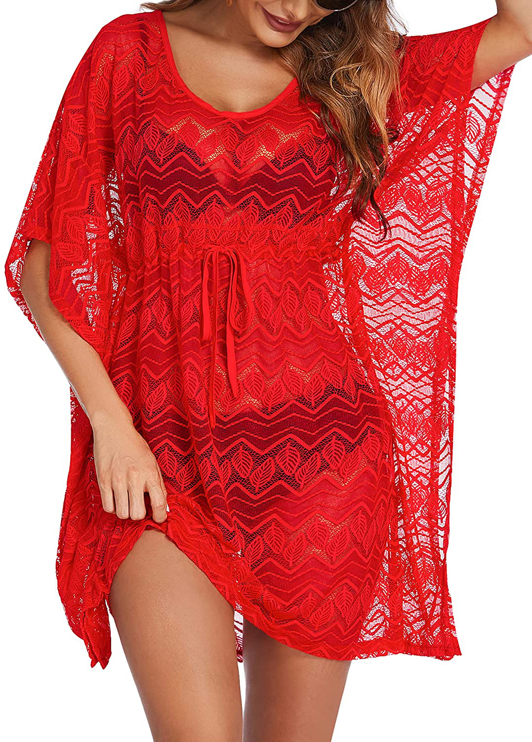 Avidlove Women'S Swimsuit Beach Cover up Lace Bikini Beachwear Sheer Bathing Suit Coverups Apparel & Accessories > Clothing > Swimwear Kylie Max   