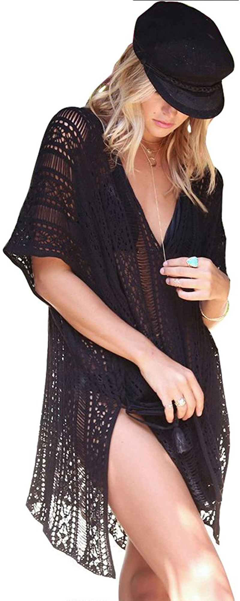 Shermie Swimsuit Cover Ups for Women V Neck Loose Beach Bikini Bathing Suit Cover Up Apparel & Accessories > Clothing > Swimwear Kylie Max   