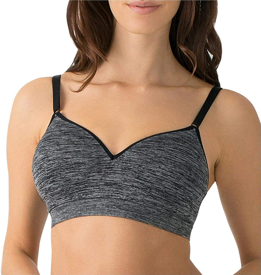 Fruit of the Loom Women's Seamless Wire Free Push-up Bra Apparel & Accessories > Clothing > Underwear & Socks > Bras Fruit of the Loom Charcoal Heather 34B 