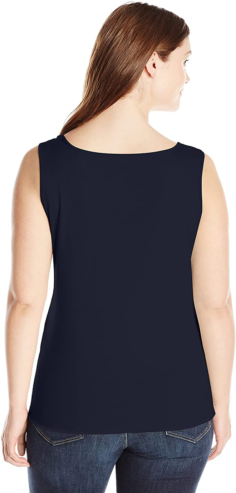 Ruby Rd. Women'S Plus-Size 1X1 Rib Square Neck Sleeveless Tank Apparel & Accessories > Clothing > Activewear Kylie Max   