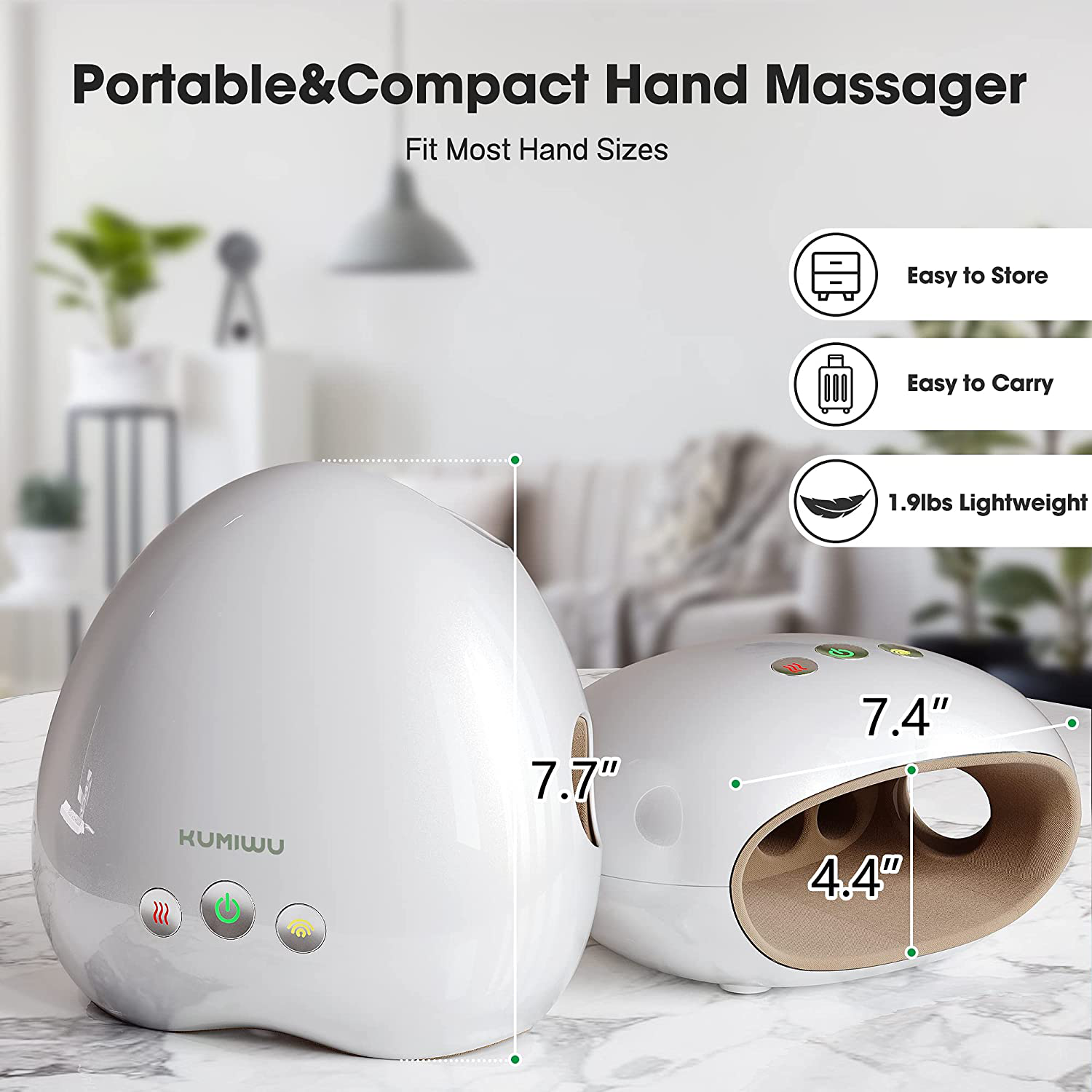 KUMIWU Hand Massager with Heat, 3 Modes and 3 Levels Air Pressure Point Hand Finger Massager Machine, Pain Relief for Arthritis and Carpal Tunnel, Gifts for Women Arts & Entertainment > Party & Celebration > Gift Giving KUMIWU   