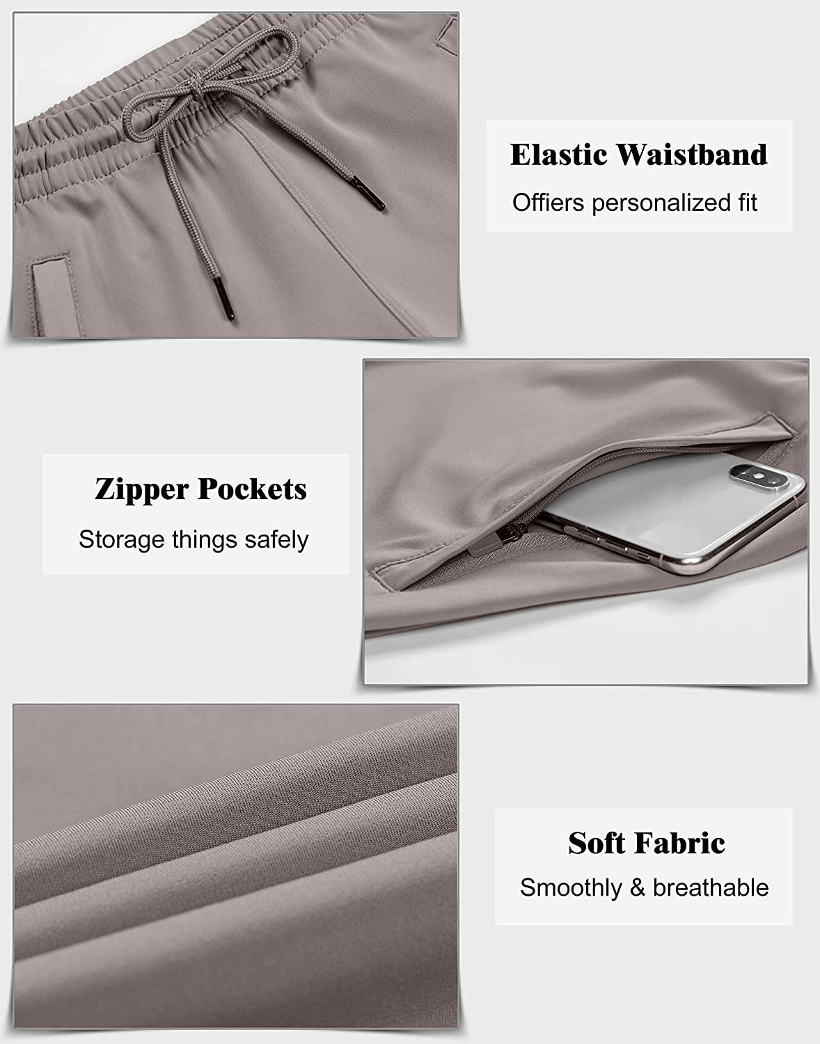 G Gradual Women'S Joggers Pants with Zipper Pockets Tapered Running Sweatpants for Women Lounge, Jogging Apparel & Accessories > Clothing > Activewear Kylie Max   