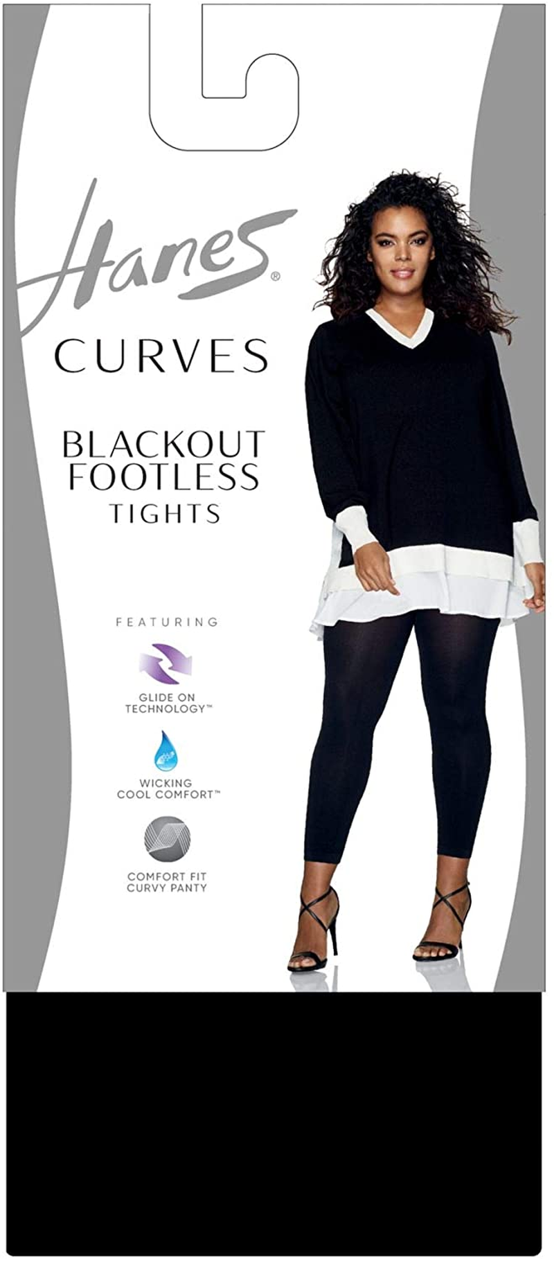 Hanes Womens Hanes Curves Footless Tights Apparel & Accessories > Clothing > Underwear & Socks > Shapewear Hanes   
