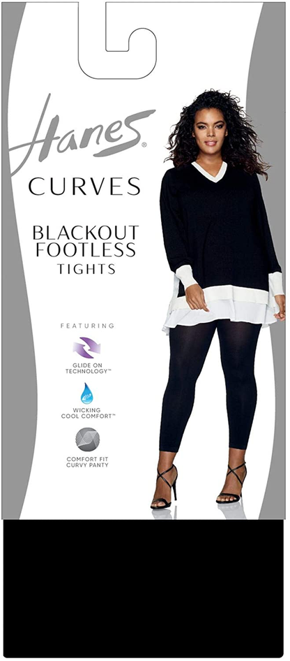 Hanes Womens Hanes Curves Footless Tights Apparel & Accessories > Clothing > Underwear & Socks > Shapewear Hanes   