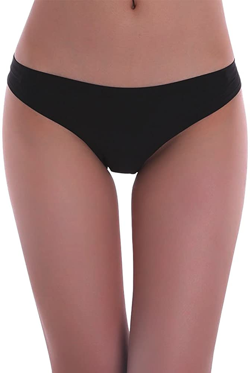 COSOMALL 6 Pack Women'S Invisible Seamless Bikini Underwear Half Back Coverage Panties Apparel & Accessories > Clothing > Underwear & Socks > Underwear COSOMALL   