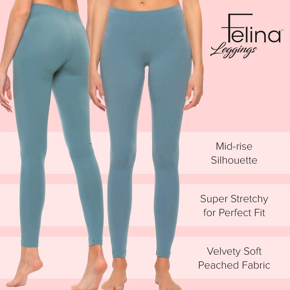 Felina Velvety Super Soft Lightweight Leggings - for Women - Yoga Pants, Workout Clothes Apparel & Accessories > Clothing > Activewear KYLIE MAX   