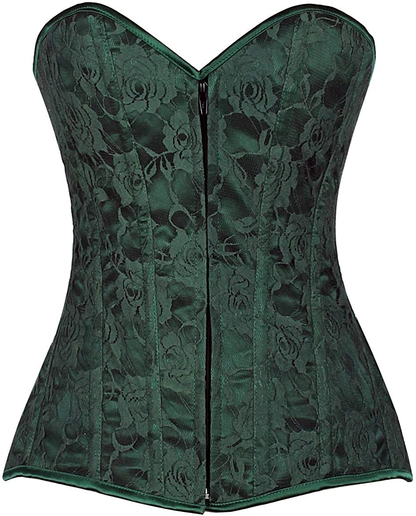 Daisy Corsets Lavish Dark Grey Lace Overbust Corset Apparel & Accessories > Clothing > Underwear & Socks > Lingerie Daisy corsets Green 6X 