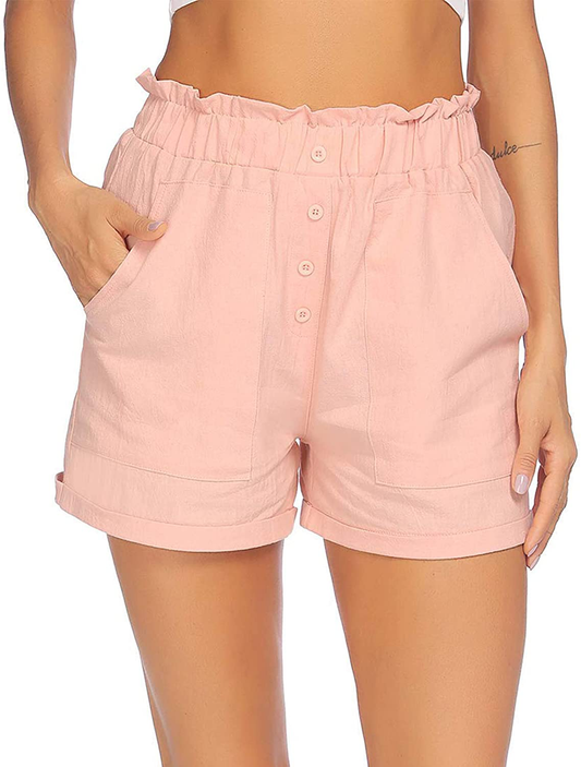 ELESOL Womens Shorts Summer Casual Drawstring Elastic Waist Shorts with Pocket Apparel & Accessories > Clothing > Shorts Kylie Max   