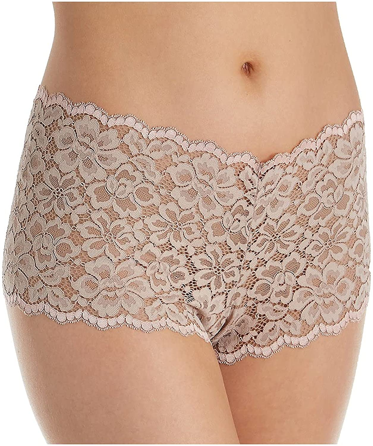 Maidenform Women'S Casual Comfort Cheeky Boyshort Apparel & Accessories > Clothing > Underwear & Socks > Underwear Maidenform Evening Blush/Sheer Pale Pink 5 