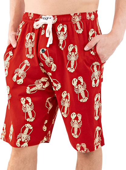 Lazy One Pajama Shorts for Men, Men'S Separate Bottoms, Cotton Loungewear Apparel & Accessories > Clothing > Sleepwear & Loungewear > Pajamas Kylie Max   