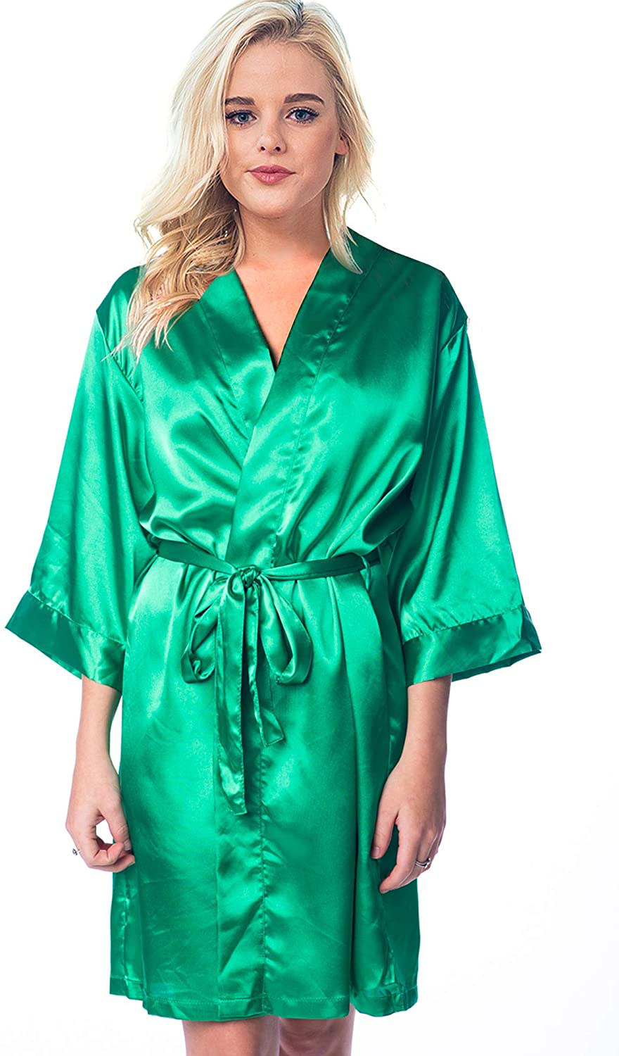 Pretty Robes Silk Satin Robes for Women Short Kimono Robe for Brides and Bridesmaids Wedding and Bridal Party Loungewear Apparel & Accessories > Clothing > Sleepwear & Loungewear > Robes Pretty Robes   