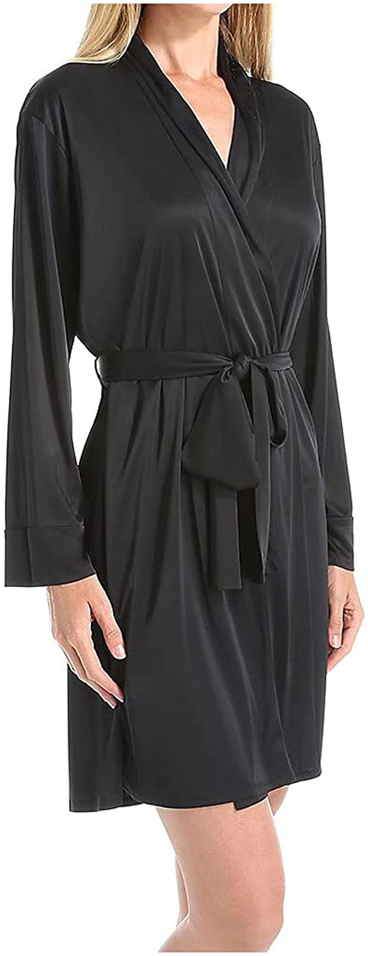 Natori Women'S Negligee Basic Slinky Wrap Apparel & Accessories > Clothing > Sleepwear & Loungewear > Robes Natori Black X-Large 