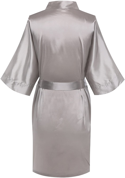 Old-To-New Women‘S Short Silk Kimono Robes Nightgown Satin Bathrobe Wedding Party Robe Apparel & Accessories > Clothing > Sleepwear & Loungewear > Robes Old-to-new   