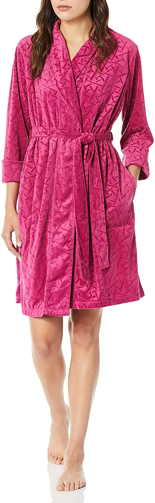 Natori Womens Robe Apparel & Accessories > Clothing > Sleepwear & Loungewear > Robes Natori Red/Shocking Pink Small 