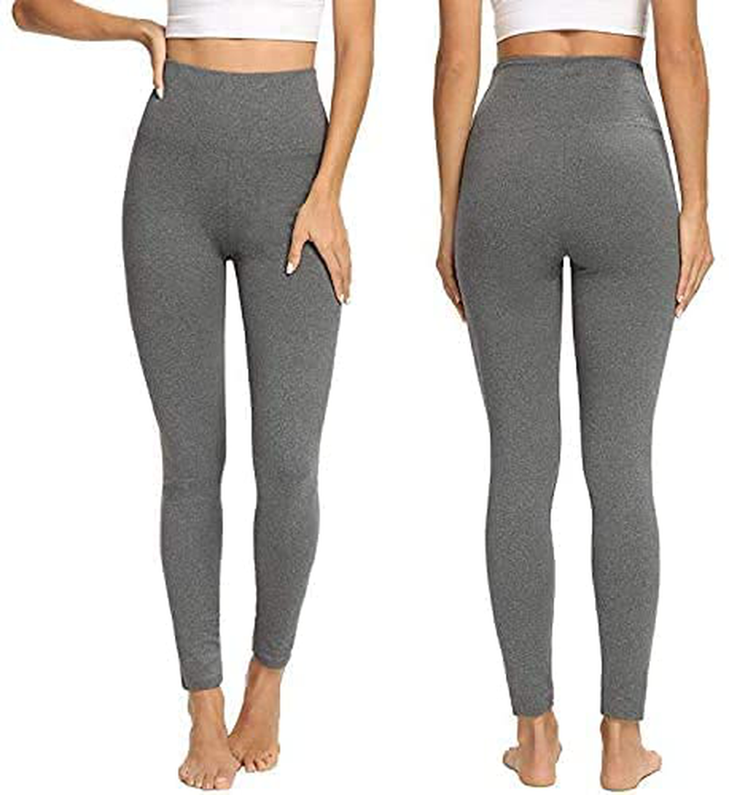Women's Buttery Soft Leggings No See-Through High Waist Tummy Control Yoga Pants 3 Pack Spandex Workout Running Tights Apparel & Accessories > Clothing > Activewear Hi Clasmix   
