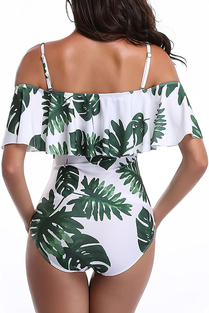 Women One Piece Bathing Suit Printed Shoulder Straps Ruched Swimwear Bikini S. Apparel & Accessories > Clothing > Swimwear Kylie Max   