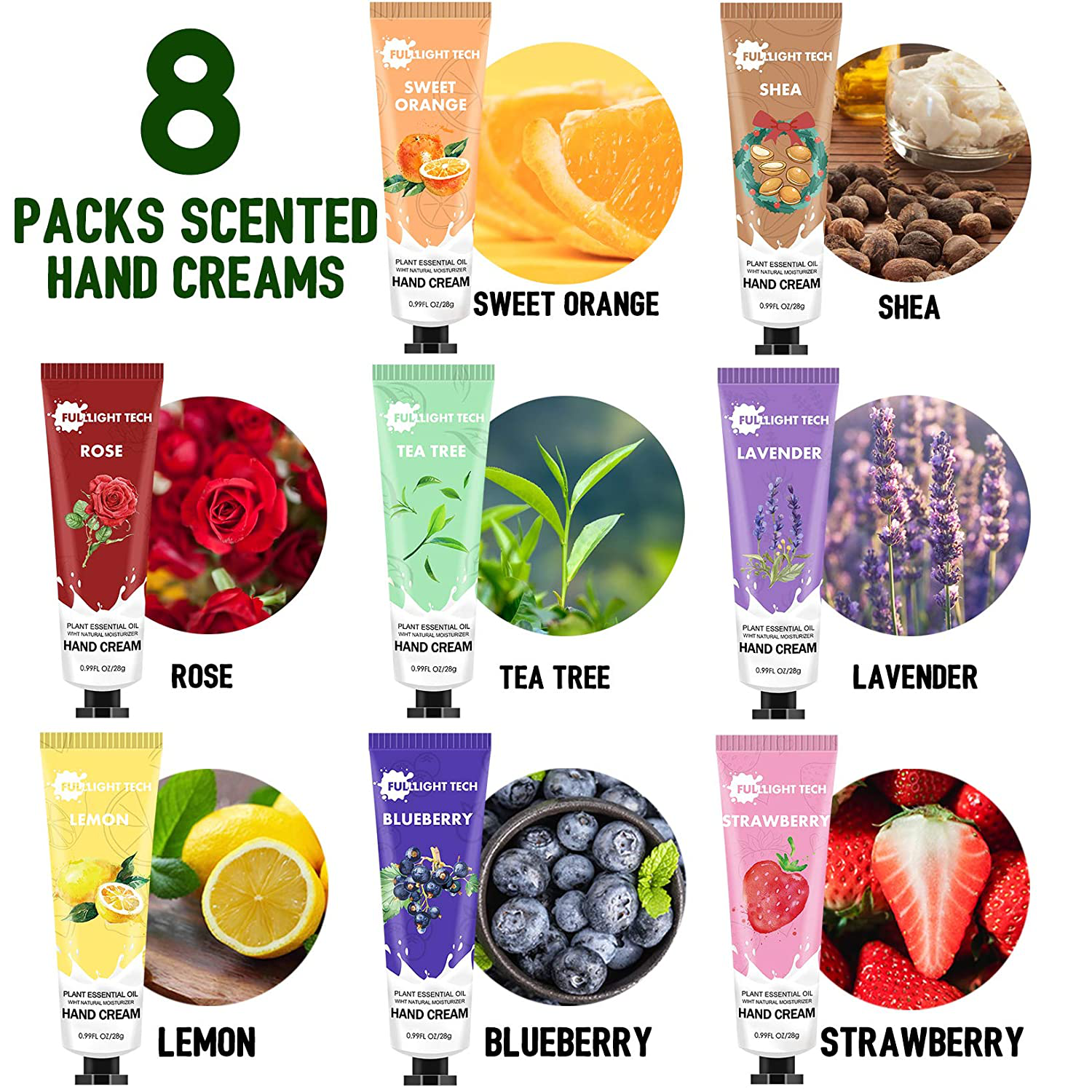 Hand Cream Gift Set 10 Packs w/Foot Cream & Lip Balm Moisturizing Hand Lotion w/Shea Butter for Dry Cracked Hands Skin,Unique Christmas Stocking Stuffers Gift for Women Wife Mom Her Grandma Arts & Entertainment > Party & Celebration > Gift Giving FULLLIGHT TECH   