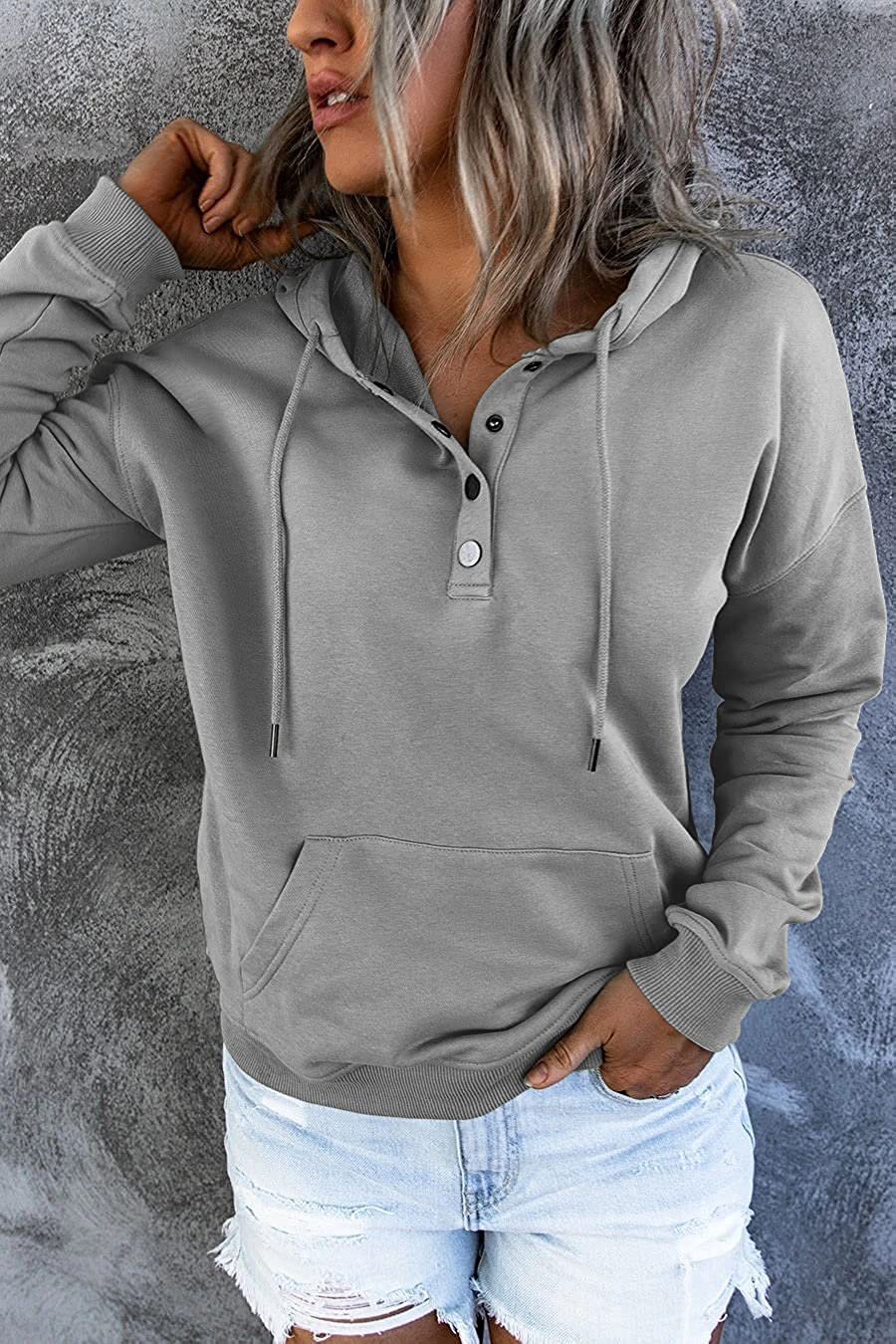 Ezymall Womens Casual Hoodies Pullover Tops Drawstring Long Sleeve Sweatshirts Fall Clothes with Pocket Apparel & Accessories > Clothing > Activewear Kylie Max   