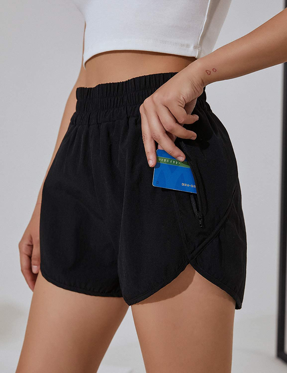 BMJL Women'S Running Shorts Elastic High Waisted Shorts Pocket Sporty Workout Shorts Quick Dry Athletic Shorts Pants Apparel & Accessories > Clothing > Shorts Kylie Max   
