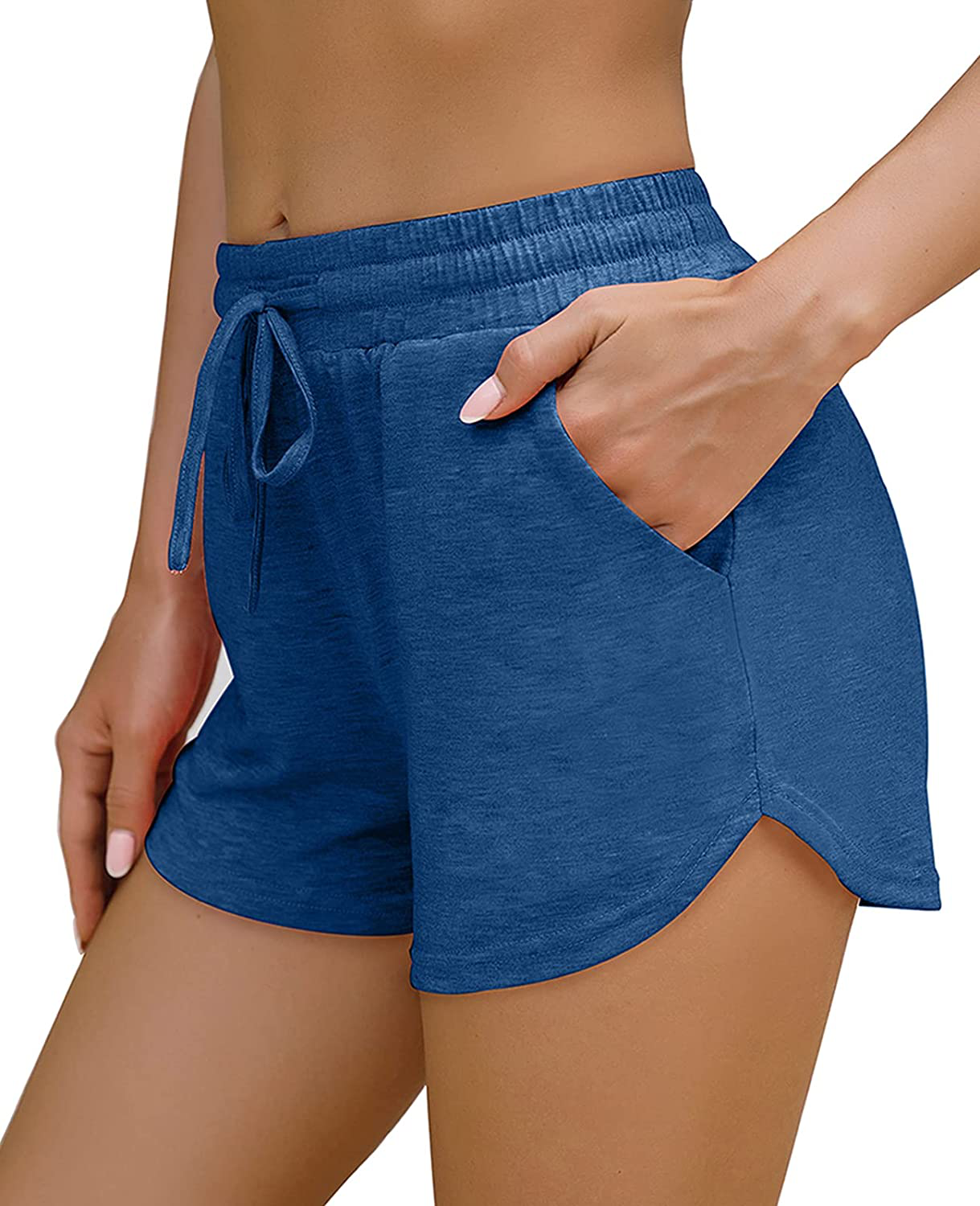 OFEEFAN Womens Athletic Shorts Running Dolphin Shorts with Pockets and Drawstring Apparel & Accessories > Clothing > Shorts Kylie Max   