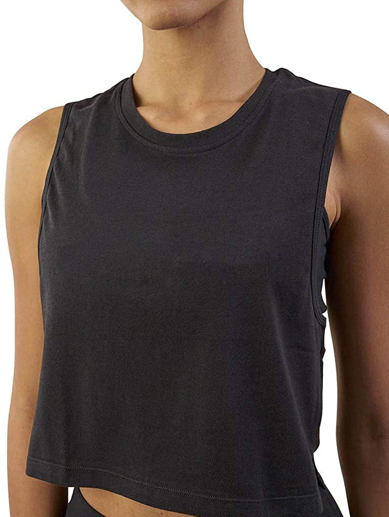 Mippo Crop Top Workout Shirts for Women Cute Sheer Mesh Back Athletic Tanks Muscle Tee Apparel & Accessories > Clothing > Activewear Kylie Max   