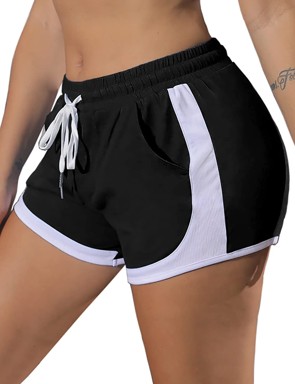 WIHOLL Womens Shorts for Summer Workout Running Shorts with Pockets Drawstring Apparel & Accessories > Clothing > Shorts Kylie Max   