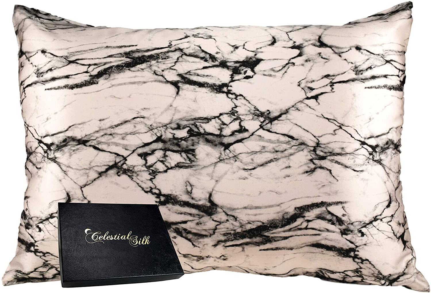 Celestial Silk 100% Pure Mulberry Silk Pillowcase Premium 25 Momme for Hair and Skin, Hypoallergenic Charmeuse Silk Weave on Both Sides - Hidden Zipper Closure (King, Vintage Pink) Arts & Entertainment > Party & Celebration > Gift Giving Celestial Silk White Marble Queen 