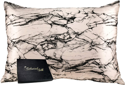 Celestial Silk 100% Pure Mulberry Silk Pillowcase Premium 25 Momme for Hair and Skin, Hypoallergenic Charmeuse Silk Weave on Both Sides - Hidden Zipper Closure (King, Vintage Pink) Arts & Entertainment > Party & Celebration > Gift Giving Celestial Silk White Marble Queen 