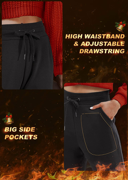 Ewedoos Fleece Sweatpants for Women with Pockets - Fleece Lined Joggers for Women Winter Pants Womens Sweatpants with Pockets Apparel & Accessories > Clothing > Activewear Kylie Max   