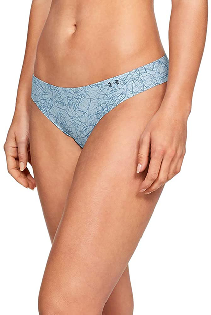 Under Armour Women's Thong Printed Underwear, 3-Pack Apparel & Accessories > Clothing > Underwear & Socks > Underwear Under Armour Mod Gray (011)/Coded Blue X-Large 