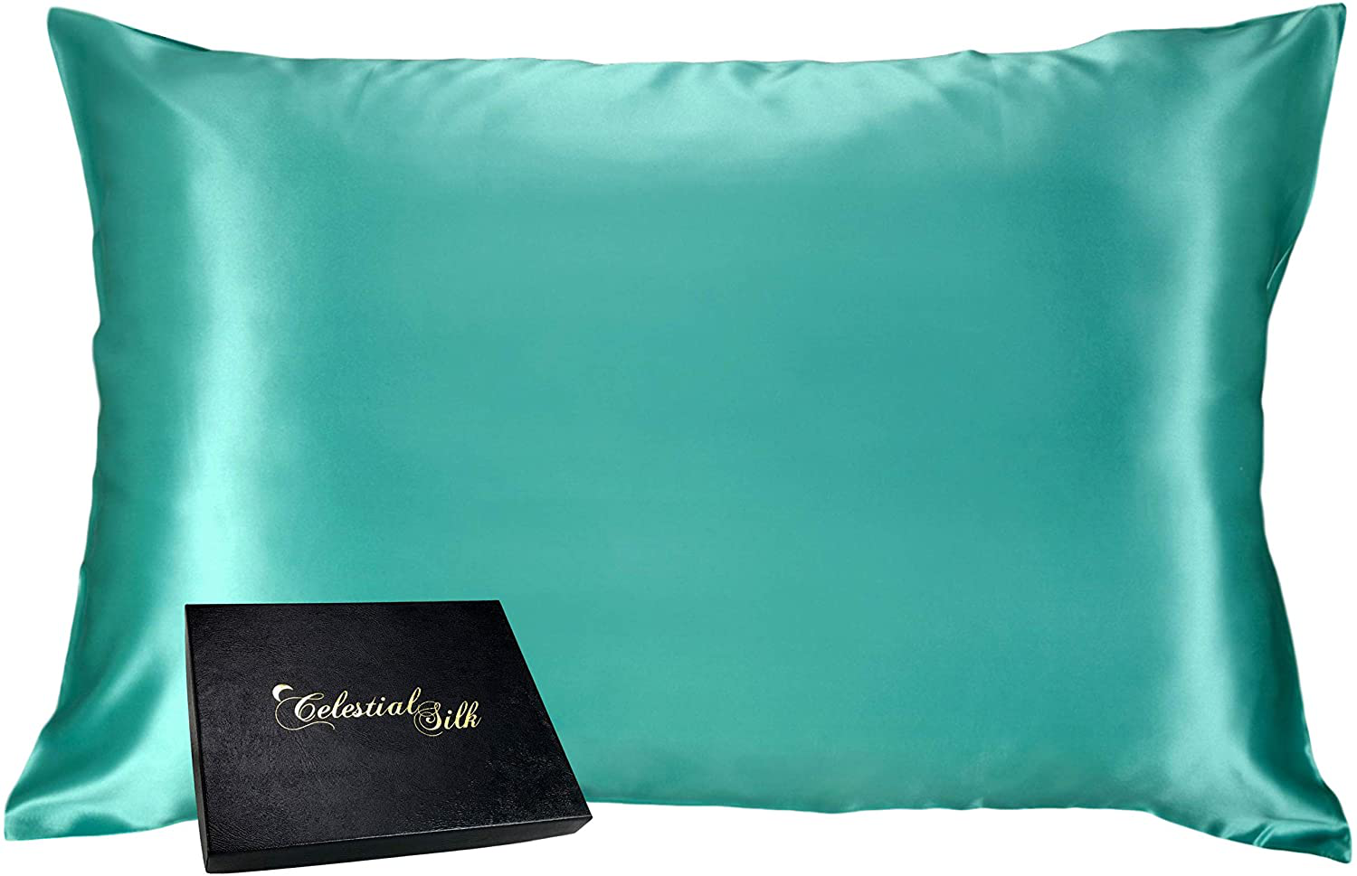 Celestial Silk 100% Pure Mulberry Silk Pillowcase Premium 25 Momme for Hair and Skin, Hypoallergenic Charmeuse Silk Weave on Both Sides - Hidden Zipper Closure (King, Vintage Pink) Arts & Entertainment > Party & Celebration > Gift Giving Celestial Silk Aqua Standard 