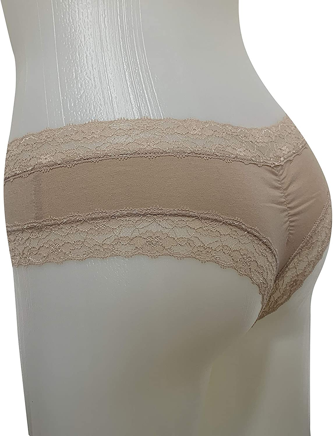 VIC LINUO Lace Panties Lace Cheeky Panties for Women, Soft and Stretched, 4-Pack Apparel & Accessories > Clothing > Underwear & Socks > Underwear VIC LINUO   