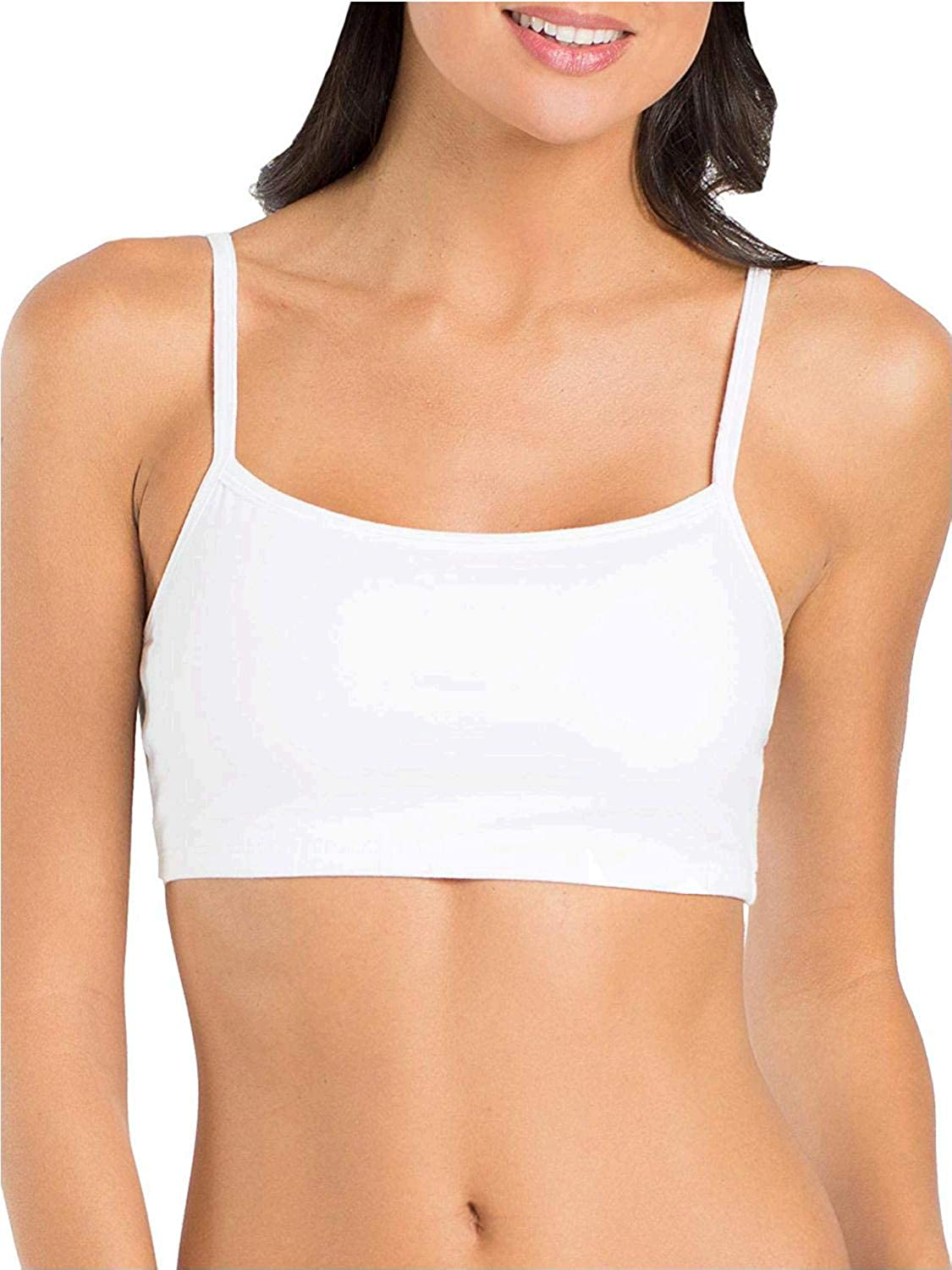 Fruit of the Loom Women'S Spaghetti Strap Cotton Pullover Sports Bra Apparel & Accessories > Clothing > Underwear & Socks > Bras Kylie Max   
