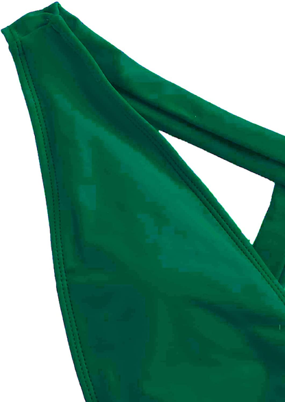 Lilosy Sexy Self Tie Criss Cross Plunge Backless High Cut Thong One Piece Swimsuit for Women Padded Bathing Suit Bikini Apparel & Accessories > Clothing > Swimwear Kylie Max   