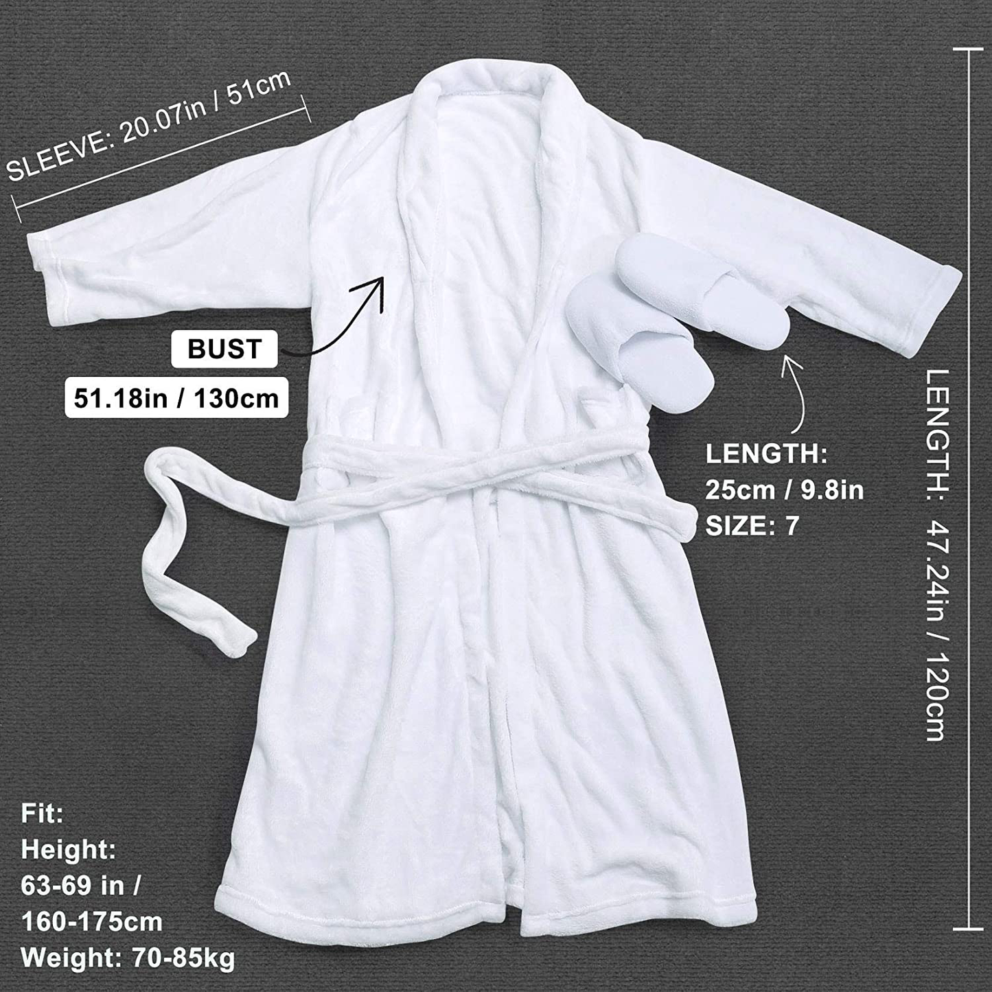 Spa Bathrobe and Slippers - Spa Luxetique Spa Gifts for Women, Flannel and Soft Bath Robe, Bath and Body Gift Set, Home Spa Gift Set Includes Bathrobe and Slippers, Bath Bombs, Body Lotion Apparel & Accessories > Clothing > Sleepwear & Loungewear > Robes Kylie Max   