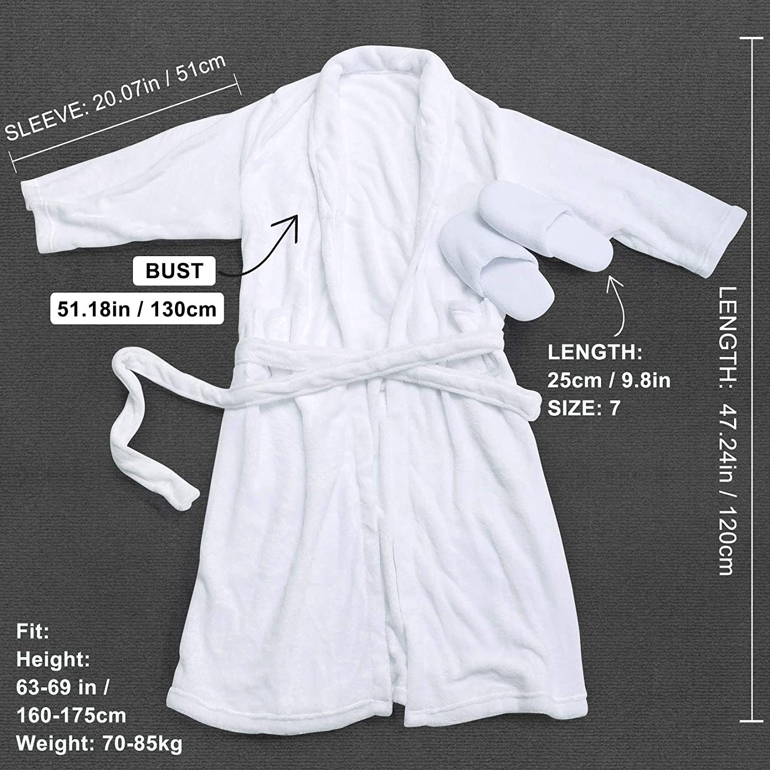 Spa Bathrobe and Slippers - Spa Luxetique Spa Gifts for Women, Flannel and Soft Bath Robe, Bath and Body Gift Set, Home Spa Gift Set Includes Bathrobe and Slippers, Bath Bombs, Body Lotion Apparel & Accessories > Clothing > Sleepwear & Loungewear > Robes Kylie Max   